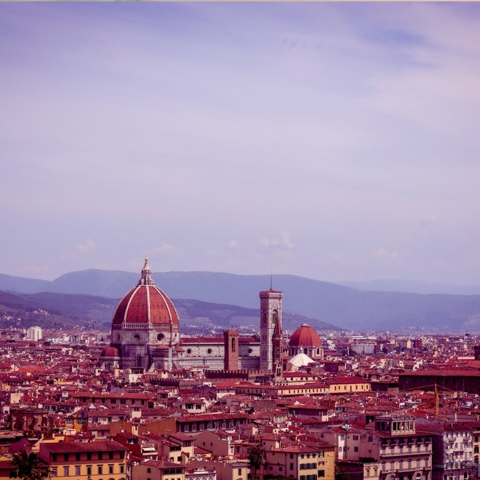 Vista del free tour a Firenze nel pomeriggio